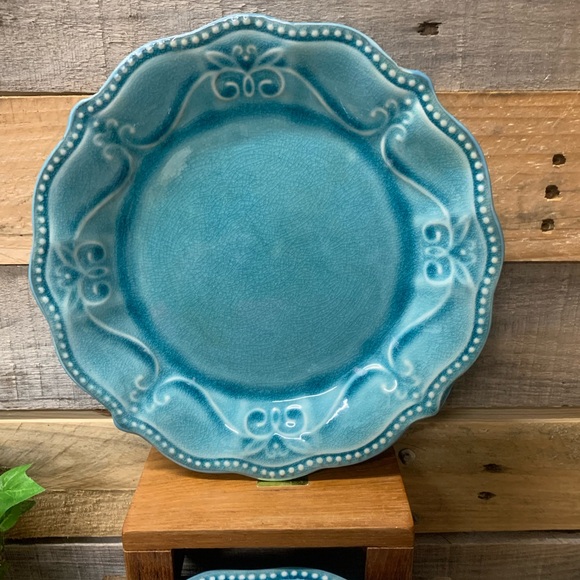 Set of 3 Pioneer Woman Denim Blue Salad Plates - Picture 2 of 6